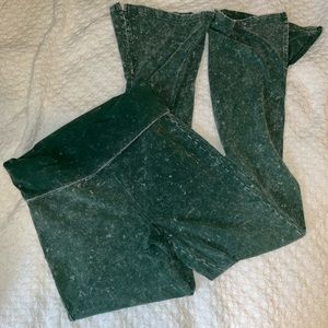 Pink by VS green fold over yoga pants